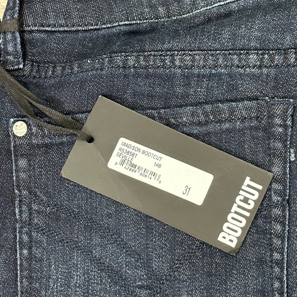 Mens William RAST Denim Jeans 31 x 35 Pants Navy Blue Bootcut Stretch Denim New - Picture 12 of 12